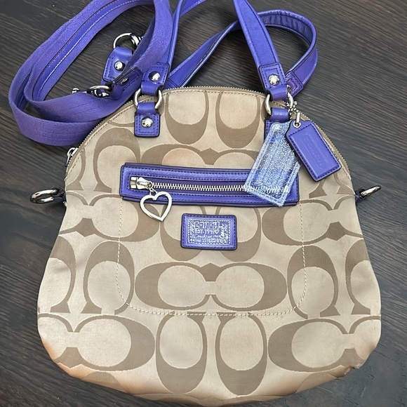 Coach Poppy Daisy Signature Foldover Crossbody Bag - Picture 2 of 15